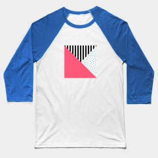 Pink and Stripes and Dots Baseball T-Shirt